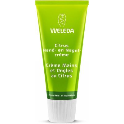 Citrus hand- en nagelcrème van Weleda, 50 ml.